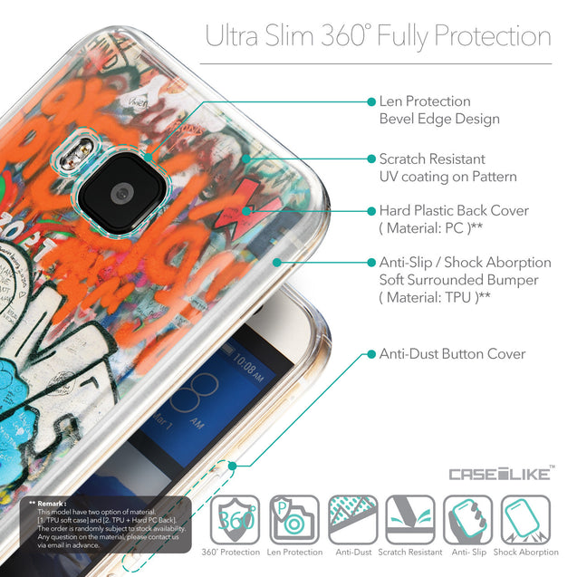 Details in English - CASEiLIKE HTC One M9 back cover Graffiti 2722
