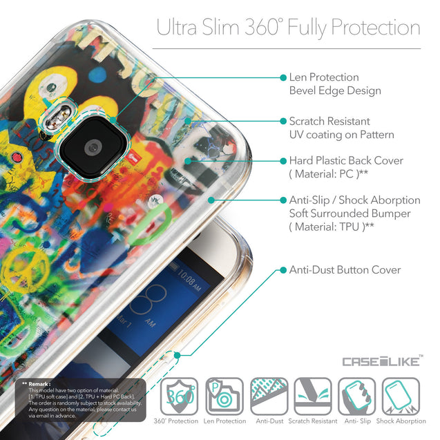 Details in English - CASEiLIKE HTC One M9 back cover Graffiti 2723