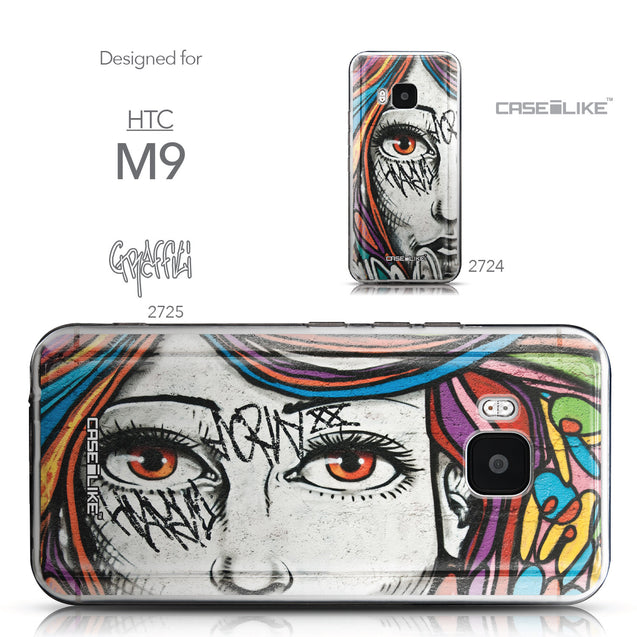 Collection - CASEiLIKE HTC One M9 back cover Graffiti Girl 2725