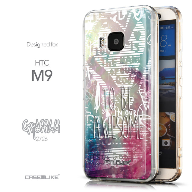 Front & Side View - CASEiLIKE HTC One M9 back cover Graffiti 2726