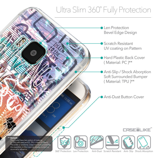 Details in English - CASEiLIKE HTC One M9 back cover Graffiti 2729
