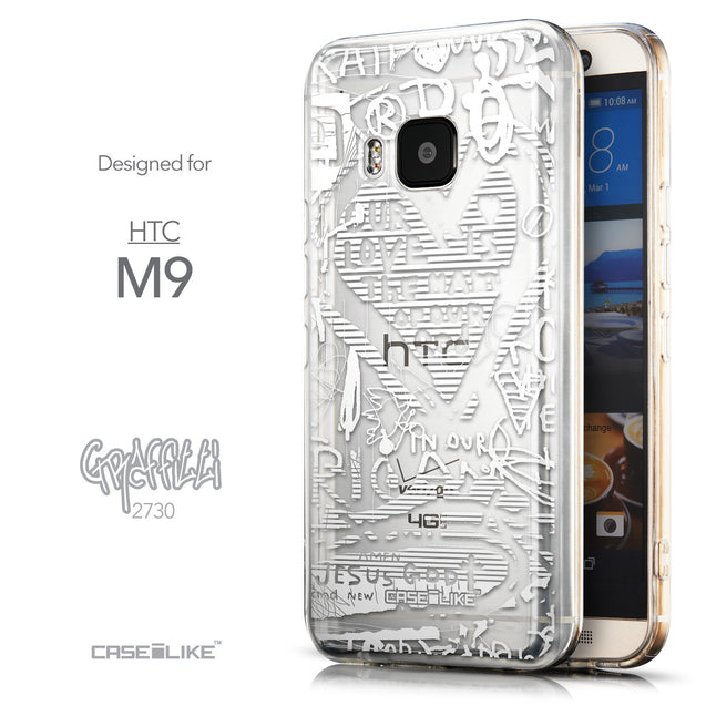 Front & Side View - CASEiLIKE HTC One M9 back cover Graffiti 2730