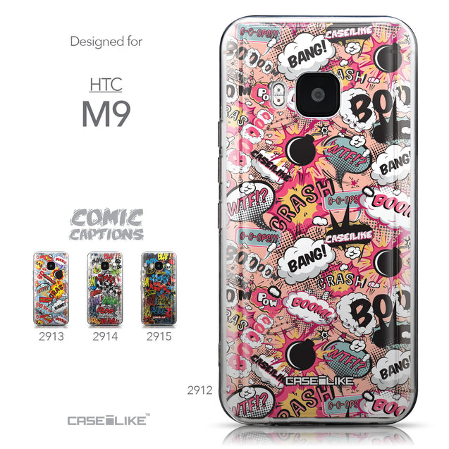 Collection - CASEiLIKE HTC One M9 back cover Comic Captions Pink 2912