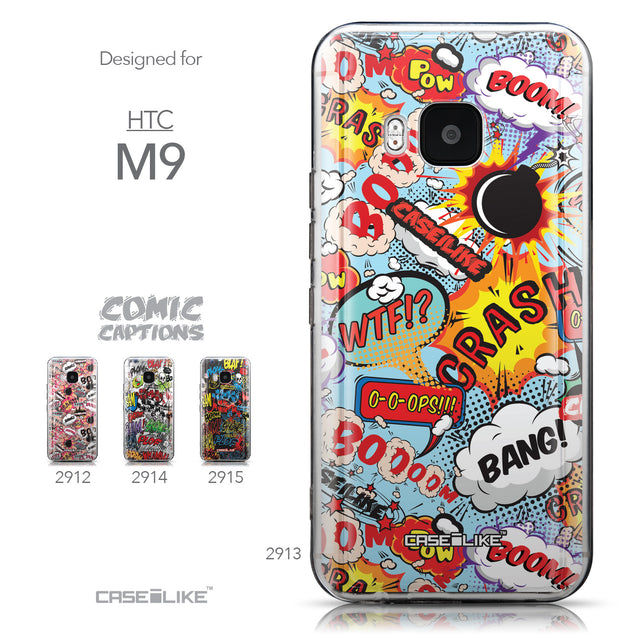 Collection - CASEiLIKE HTC One M9 back cover Comic Captions Blue 2913