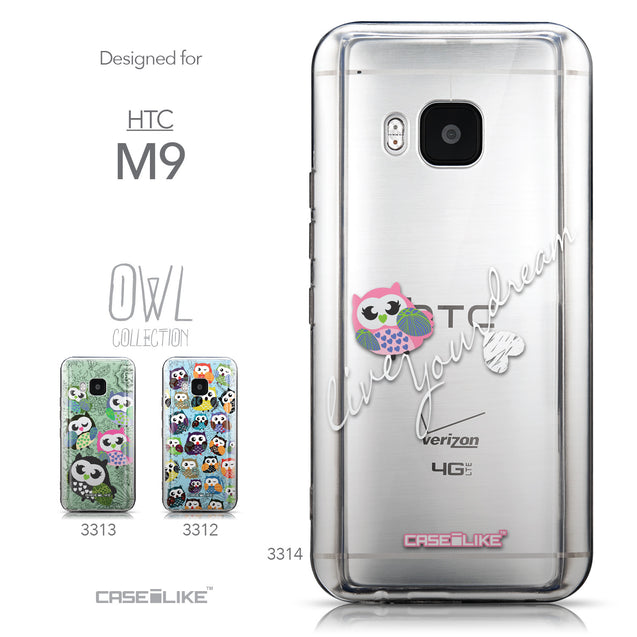 Collection - CASEiLIKE HTC One M9 back cover Owl Graphic Design 3314