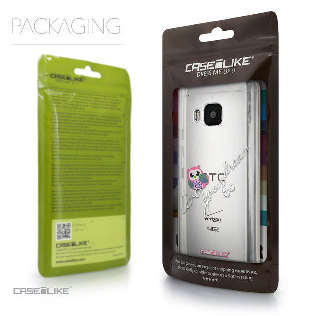 Packaging - CASEiLIKE HTC One M9 back cover Owl Graphic Design 3314