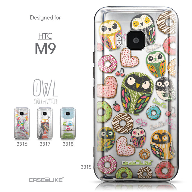 Collection - CASEiLIKE HTC One M9 back cover Owl Graphic Design 3315
