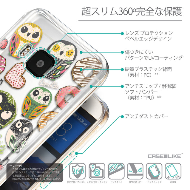 Details in Japanese - CASEiLIKE HTC One M9 back cover Owl Graphic Design 3315
