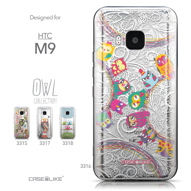 Collection - CASEiLIKE HTC One M9 back cover Owl Graphic Design 3316