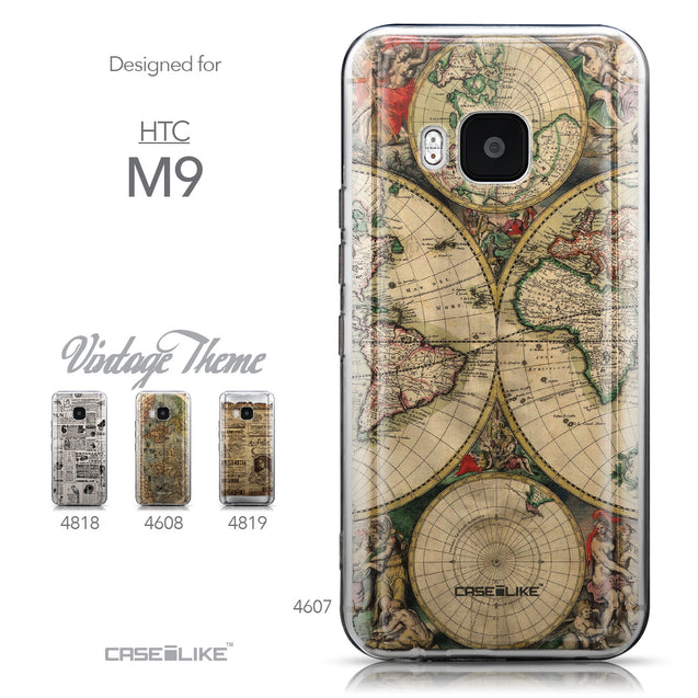 Collection - CASEiLIKE HTC One M9 back cover World Map Vintage 4607