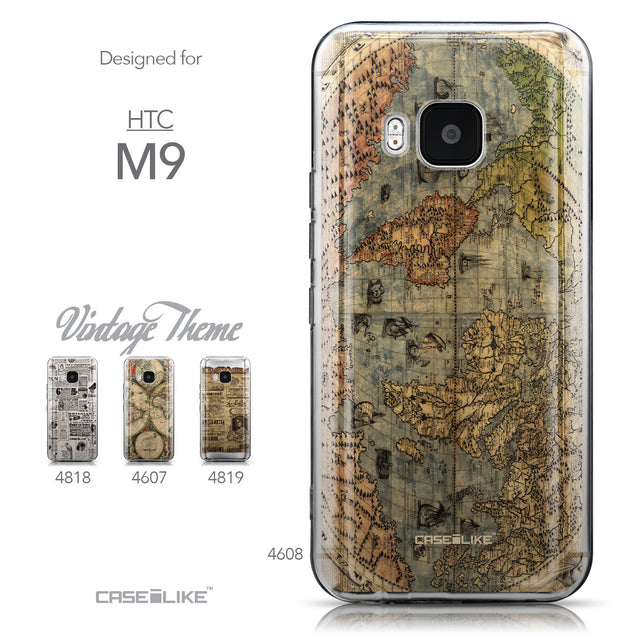 Collection - CASEiLIKE HTC One M9 back cover World Map Vintage 4608