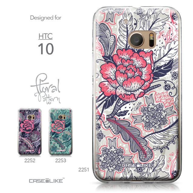 HTC 10 case Vintage Roses and Feathers Beige 2251 Collection | CASEiLIKE.com