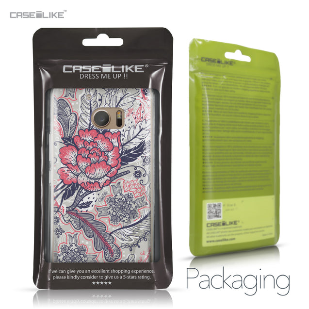 HTC 10 case Vintage Roses and Feathers Beige 2251 Retail Packaging | CASEiLIKE.com