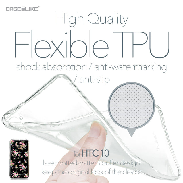HTC 10 case Floral Rose Classic 2261 Soft Gel Silicone Case | CASEiLIKE.com