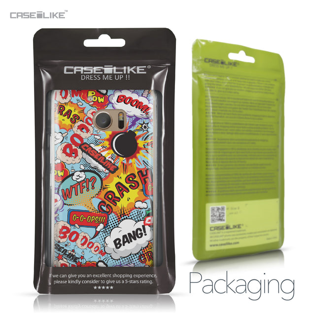 HTC 10 case Comic Captions Blue 2913 Retail Packaging | CASEiLIKE.com