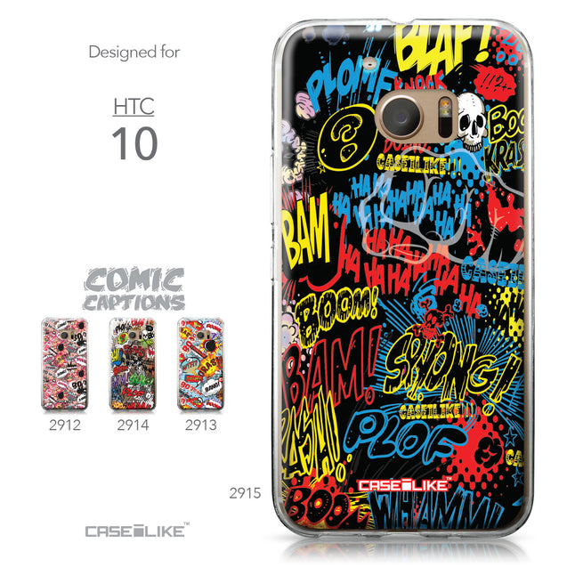 HTC 10 case Comic Captions Black 2915 Collection | CASEiLIKE.com