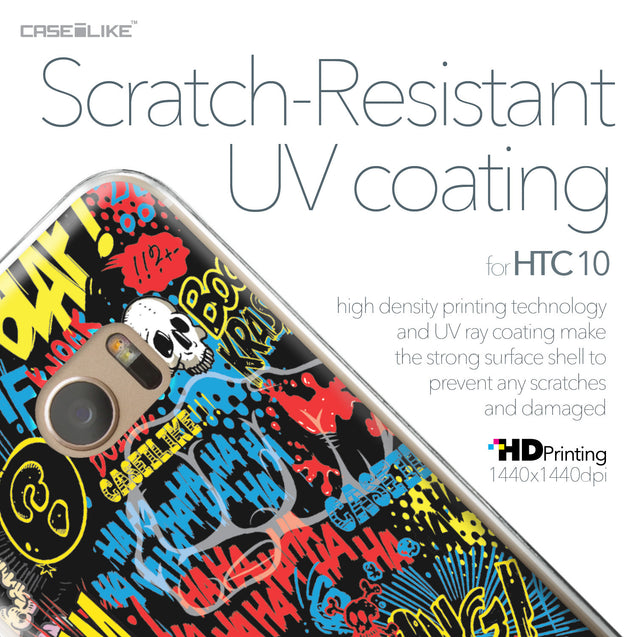HTC 10 case Comic Captions Black 2915 with UV-Coating Scratch-Resistant Case | CASEiLIKE.com