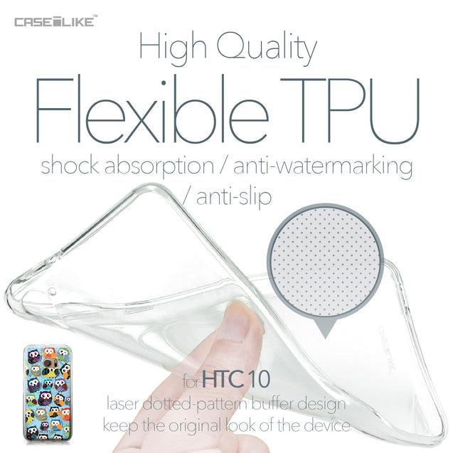 HTC 10 case Owl Graphic Design 3312 Soft Gel Silicone Case | CASEiLIKE.com