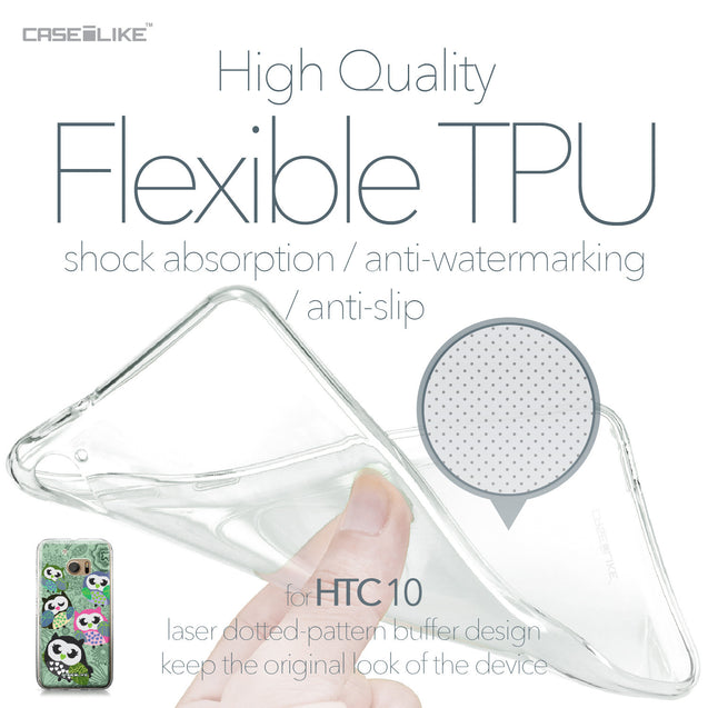 HTC 10 case Owl Graphic Design 3313 Soft Gel Silicone Case | CASEiLIKE.com