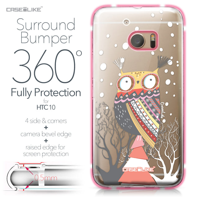 HTC 10 case Owl Graphic Design 3317 Bumper Case Protection | CASEiLIKE.com