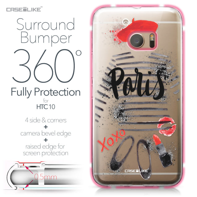 HTC 10 case Paris Holiday 3909 Bumper Case Protection | CASEiLIKE.com
