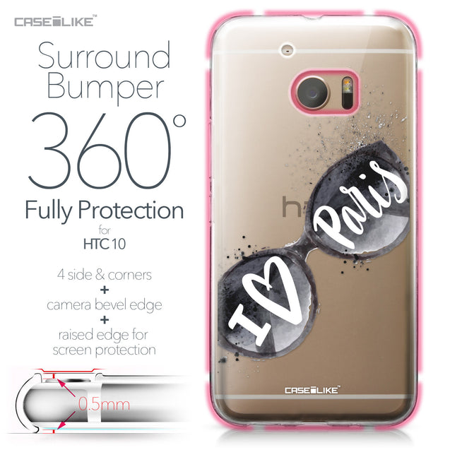 HTC 10 case Paris Holiday 3911 Bumper Case Protection | CASEiLIKE.com