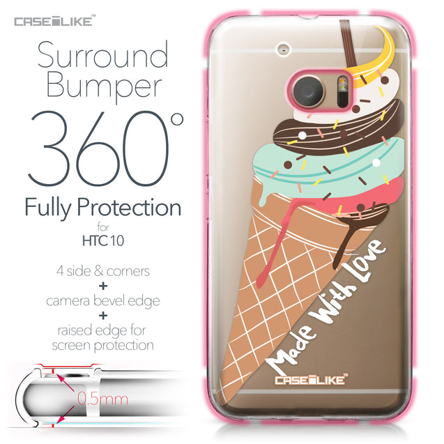 HTC 10 case Ice Cream 4820 Bumper Case Protection | CASEiLIKE.com