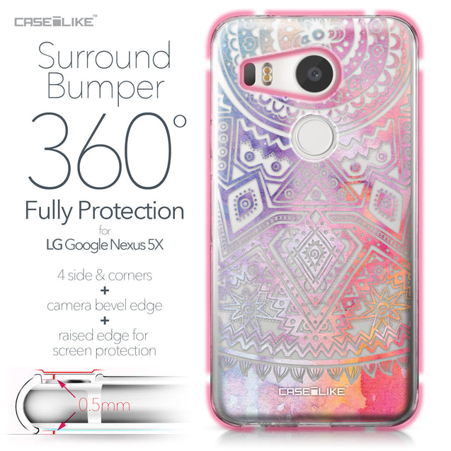 LG Google Nexus 5X case Indian Line Art 2065 Bumper Case Protection | CASEiLIKE.com