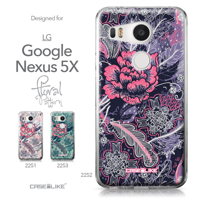 LG Google Nexus 5X case Vintage Roses and Feathers Blue 2252 Collection | CASEiLIKE.com