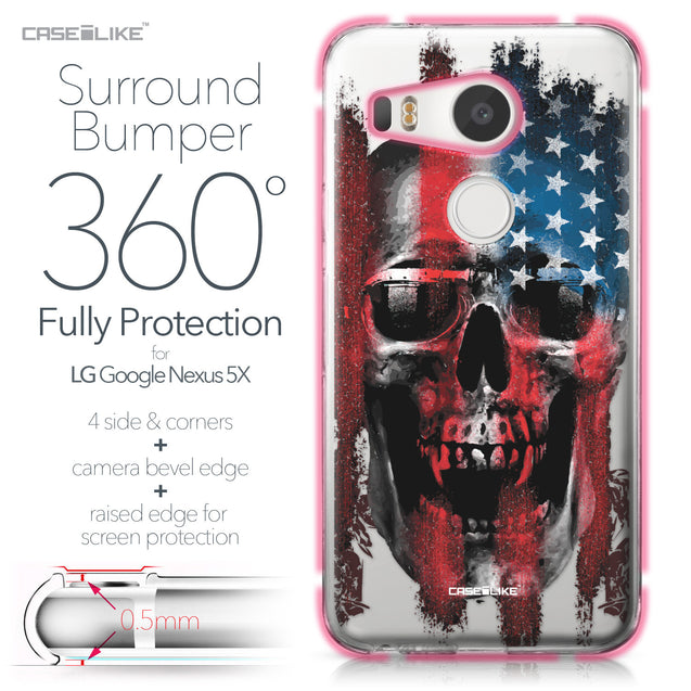 LG Google Nexus 5X case Art of Skull 2532 Bumper Case Protection | CASEiLIKE.com