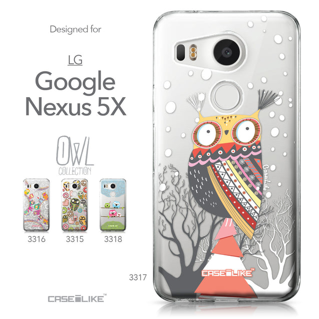 LG Google Nexus 5X case Owl Graphic Design 3317 Collection | CASEiLIKE.com