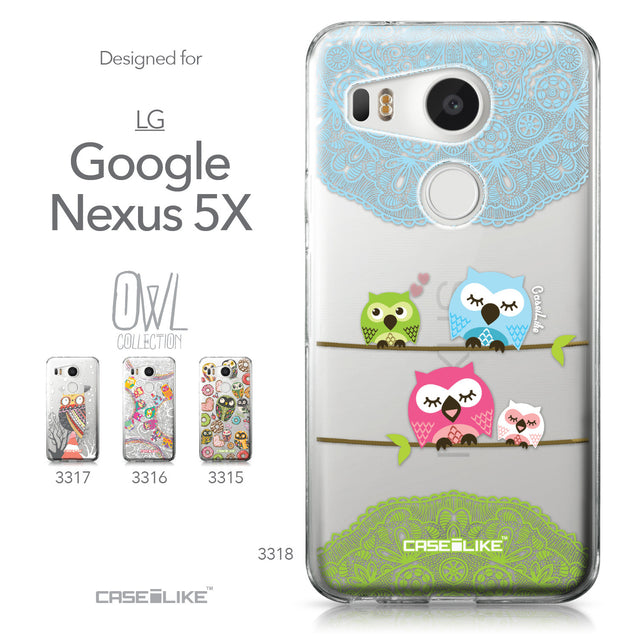 LG Google Nexus 5X case Owl Graphic Design 3318 Collection | CASEiLIKE.com