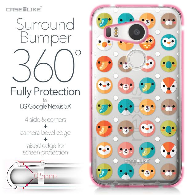 LG Google Nexus 5X case Animal Cartoon 3638 Bumper Case Protection | CASEiLIKE.com