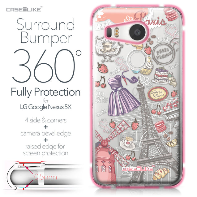 LG Google Nexus 5X case Paris Holiday 3907 Bumper Case Protection | CASEiLIKE.com