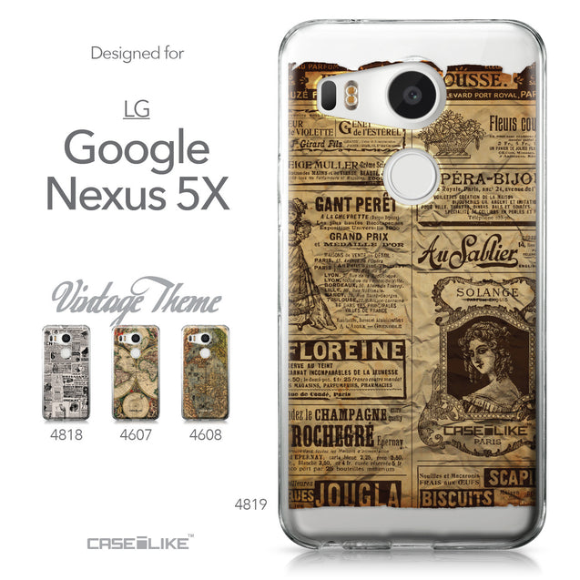 LG Google Nexus 5X case Vintage Newspaper Advertising 4819 Collection | CASEiLIKE.com
