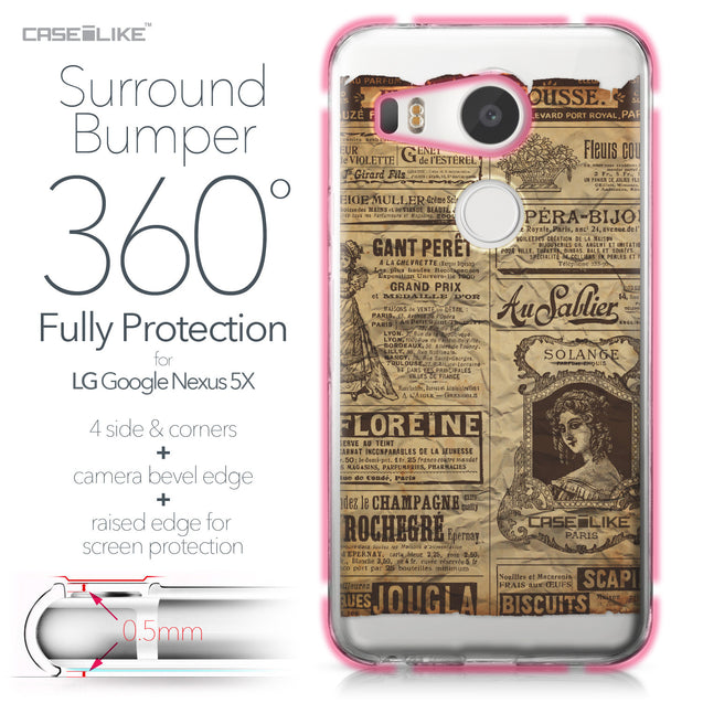 LG Google Nexus 5X case Vintage Newspaper Advertising 4819 Bumper Case Protection | CASEiLIKE.com
