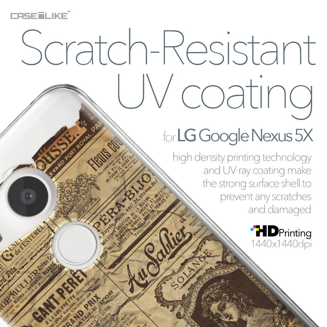 LG Google Nexus 5X case Vintage Newspaper Advertising 4819 with UV-Coating Scratch-Resistant Case | CASEiLIKE.com