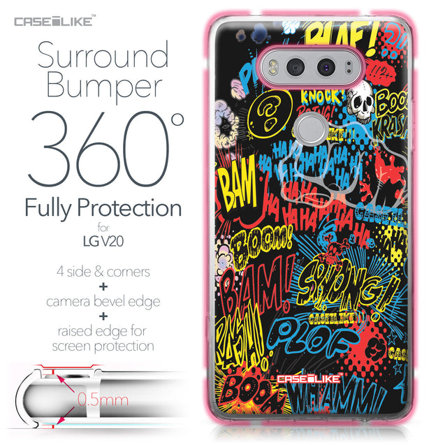 LG V20 case Comic Captions Black 2915 Bumper Case Protection | CASEiLIKE.com