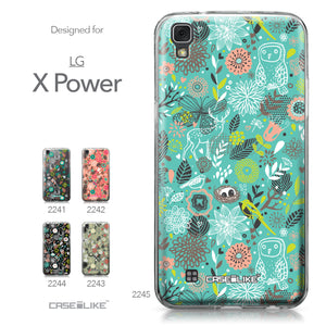 LG X Power case Spring Forest Turquoise 2245 Collection | CASEiLIKE.com
