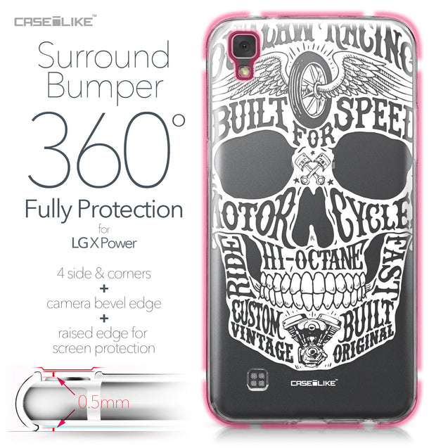 LG X Power case Art of Skull 2530 Bumper Case Protection | CASEiLIKE.com