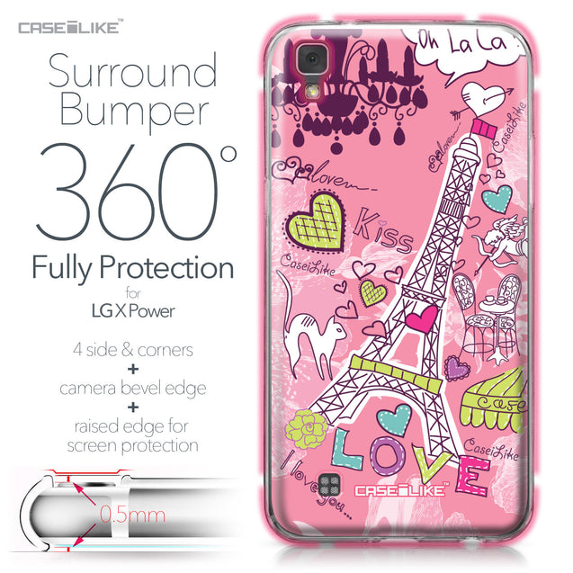 LG X Power case Paris Holiday 3905 Bumper Case Protection | CASEiLIKE.com