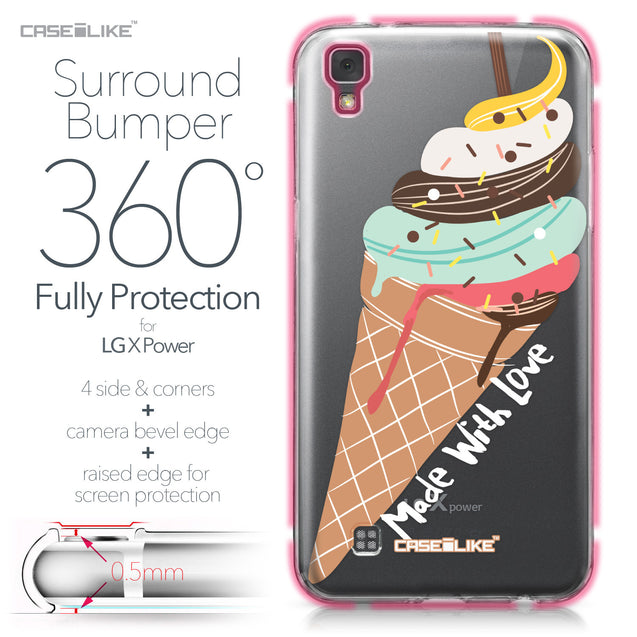 LG X Power case Ice Cream 4820 Bumper Case Protection | CASEiLIKE.com