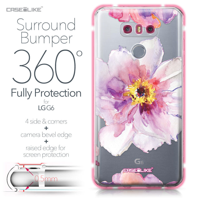 LG G6 case Watercolor Floral 2231 Bumper Case Protection | CASEiLIKE.com