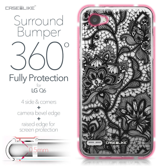 LG Q6 case Lace 2037 Bumper Case Protection | CASEiLIKE.com