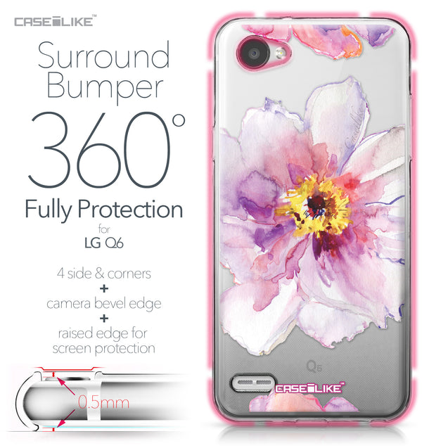 LG Q6 case Watercolor Floral 2231 Bumper Case Protection | CASEiLIKE.com