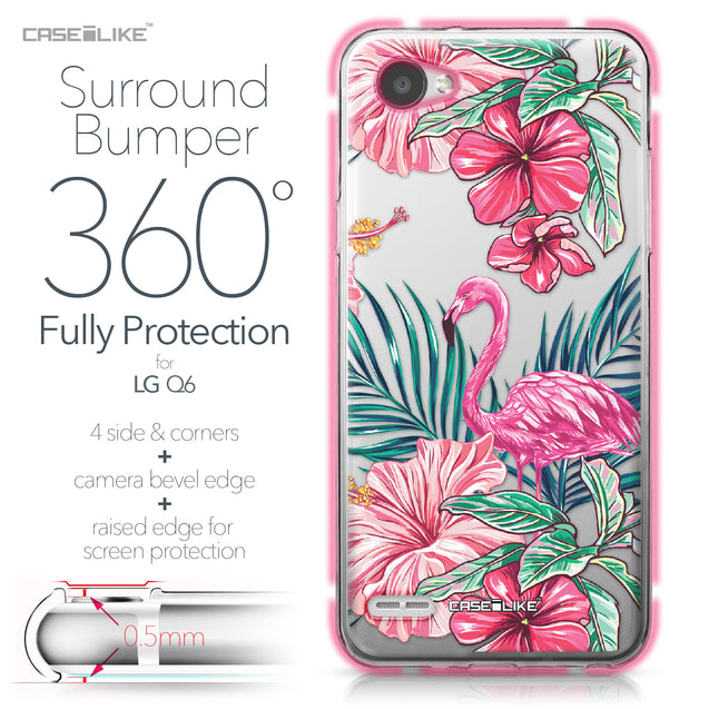 LG Q6 case Tropical Flamingo 2239 Bumper Case Protection | CASEiLIKE.com