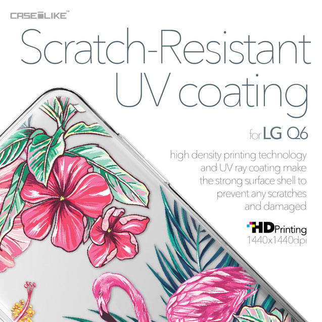 LG Q6 case Tropical Flamingo 2239 with UV-Coating Scratch-Resistant Case | CASEiLIKE.com