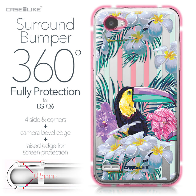 LG Q6 case Tropical Floral 2240 Bumper Case Protection | CASEiLIKE.com