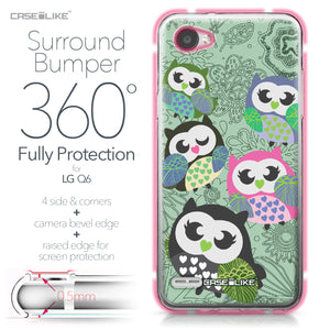 LG Q6 case Owl Graphic Design 3313 Bumper Case Protection | CASEiLIKE.com