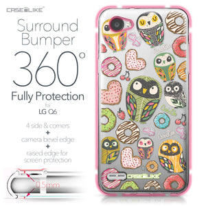 LG Q6 case Owl Graphic Design 3315 Bumper Case Protection | CASEiLIKE.com